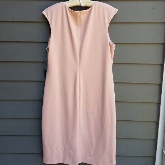 NWT !!   Beautiful!  Tahari Pink Rhinestone Collar Sheath Size 14 - Picture 3 of 12